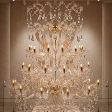 Lampadario a gocce in cristallo