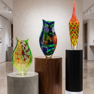 Vasi in Vetro di Murano Originale Lavorazione su Pietra Edizione Speciale