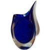 Vaso Scultura Sommerso a Vela Blu Cobalto H-36cm in Cristallo Massiccio – Fatto a Mano a Murano