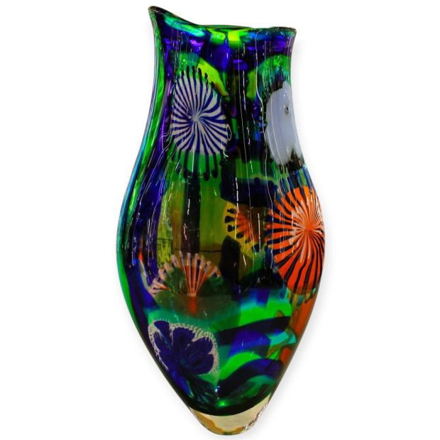 Vaso in Vetro di Murano Tayfull Decorativo H 64 cm - Manifattura Artigianale Certificata