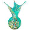 Vaso in Vetro di Murano Verde Smeraldo con Graniglia Multicolor – H 18-20 cm