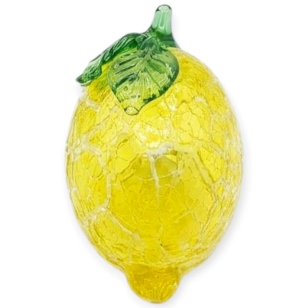 Scultura Limone in Vetro Soffiato di Murano – Collezione Frutta d'Arte