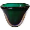 Vaso Sommerso Verde Smeraldo con Profilo Magenta e Blu H-29cm in Cristallo Massiccio – Fatto a Mano a Murano