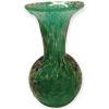 Vaso "Smeraldo Veneziano" in Vetro di Murano Verde con Graniglia Multicolor – H 18-20 cm